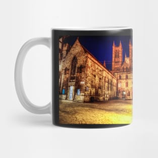 Lincoln Cathedral Lights At Night Mug